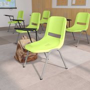 Flash Furniture Green Ergonomic Shell Chair with Right Handed Flip-Up Tablet Arm RUT-EO1-GN-RTAB-GG